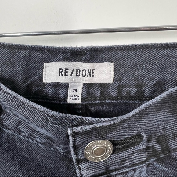 Re/Done Women’s Size 29 Washed Black High Rise Loose Button Fly Jean - Picture 7 of 15
